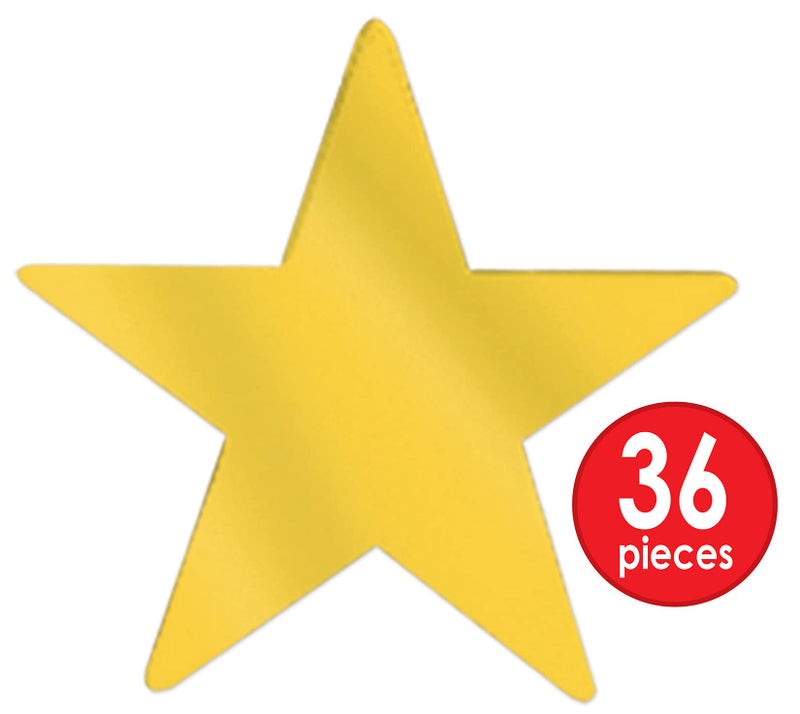 Beistle 36-Piece Foil Star Cutouts, 9-Inch Gold - Image 2